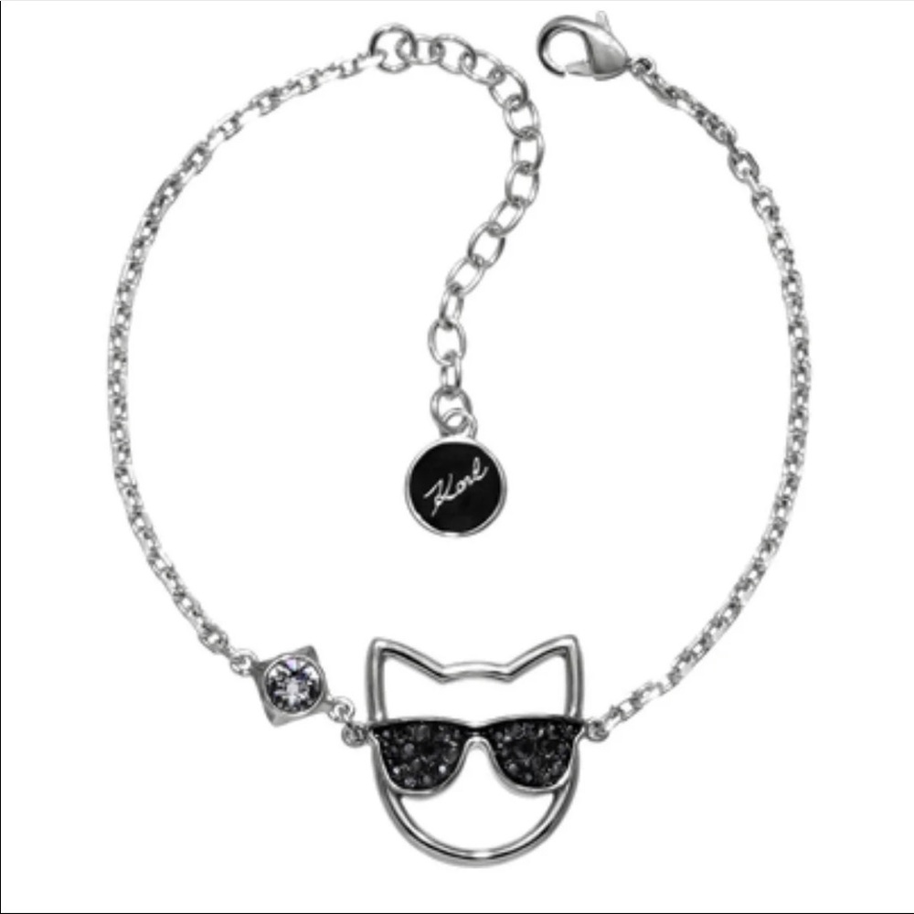 Karl Lagerfeld Silvertone Sunglass Bracelet